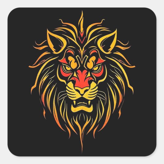 ライオンの現代アート スクエアシール (正面)