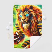 ライオンの生き物 ゴルフタオル (インサイチュ)