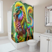 ライオンの生き物 シャワーカーテン (インサイチュ)