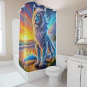 ライオンの生き物 シャワーカーテン (インサイチュ)