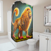 ライオンの生き物 シャワーカーテン (インサイチュ)
