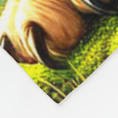 ライオンの生き物 フリースブランケット (角)