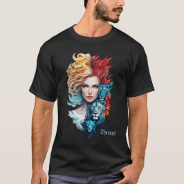 ライオンの目と星毛 Tシャツ