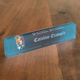 ライオンの目と星空の毛 デスクネームプレート