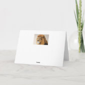 ライオンの空白のな挨拶状 カード (裏面)