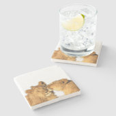 ライオンの組の石のコースター ストーンコースター (横)