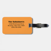 ライオンの結婚カップルのカスタマイズ可能な荷札 ラゲッジタグ (裏面横)