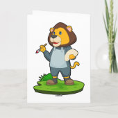 ライオンの絵を描くための筆 カード (裏面)