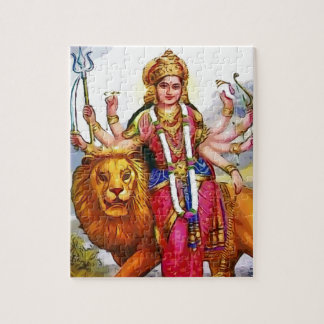 ライオンの絵画の女神Durga ジグソーパズル
