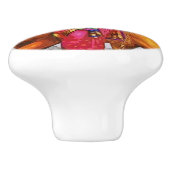 ライオンの絵画の女神Durga セラミックノブ (側面)