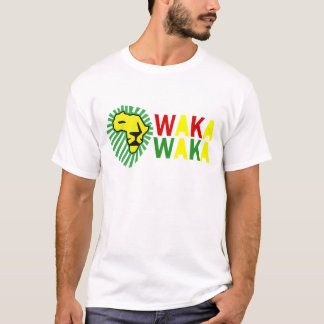 ライオンの緑の鬣のWaka黄色いWakaのワイシャツ Tシャツ