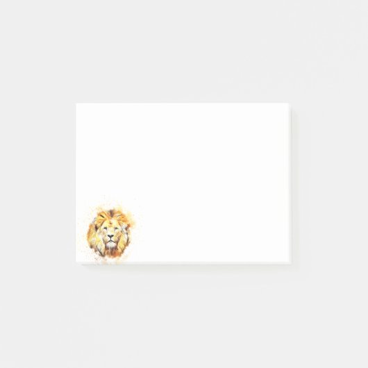 ライオンの色彩の鮮やかなポートレート ポストイット (正面)