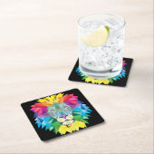 ライオンの虹 スクエアペーパーコースター (インサイチュ)