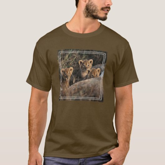 ライオンの親子 Tシャツ (正面)