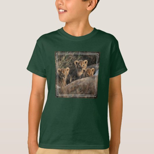 ライオンの親子 Tシャツ (正面)