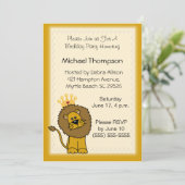 ライオンの誕生日招待状 招待状 (スタンド正面)