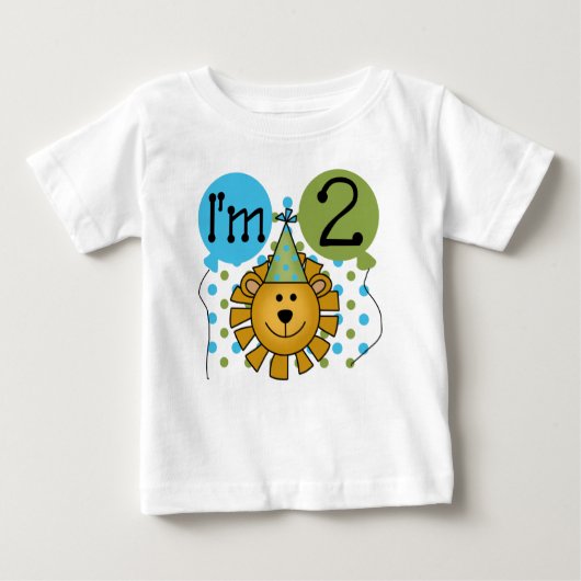 ライオンの誕生日 ベビーTシャツ (正面)