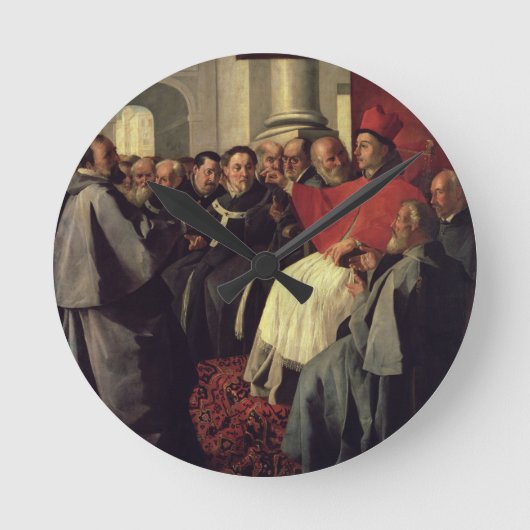 ライオンの議会のSt Bonaventure (1221-74年) ラウンド壁時計 (正面)
