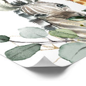 ライオンの赤ちゃんシャワー付きサファリ動物ウェルカムサイン ポスター (角)