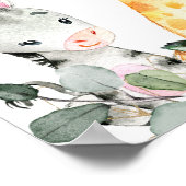 ライオンの赤ちゃんシャワー付きサファリ動物ウェルカムサイン ポスター (角)