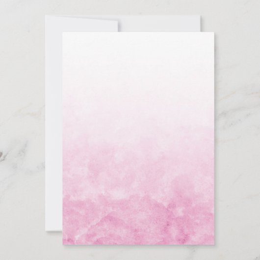 ライオンの赤ちゃんピンクのフローラの赤ちゃんシャワーの招待 招待状 (裏面)