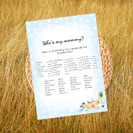 ライオンの赤ちゃん フラワーブルー 私のママは誰？シャワーゲーム プログラム