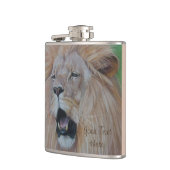 ライオンの躍動する大きな猫野生生物現実主義芸術 フラスク (左)