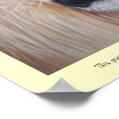 ライオンの躍動する大きな猫野生生物現実主義芸術 ポスター (角)