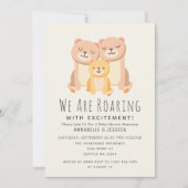 ライオンの轟音の興奮2 moms赤ちゃんシャワー 招待状 (正面)