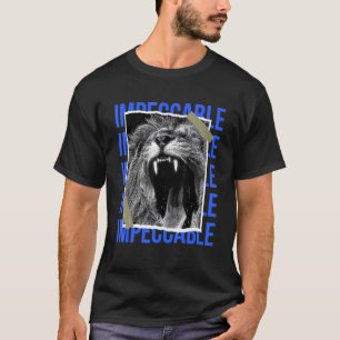 ライオンの野生の猫のカラフル動物の王ジャングルモチカティ Tシャツ