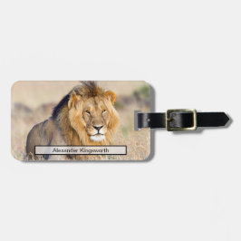 ライオンの野生動物サファリの動物パーソナライズされた旅行 ラゲッジタグ