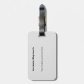 ライオンの野生動物サファリの動物パーソナライズされた旅行 ラゲッジタグ (裏面縦)