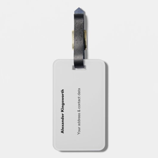 ライオンの野生動物サファリの動物パーソナライズされた旅行 ラゲッジタグ (裏面縦)