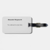 ライオンの野生動物サファリの動物パーソナライズされた旅行 ラゲッジタグ (裏面横)