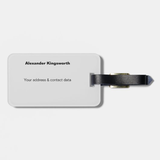 ライオンの野生動物サファリの動物パーソナライズされた旅行 ラゲッジタグ (裏面横)