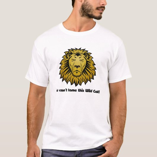 ライオンの野生猫 Tシャツ (正面)