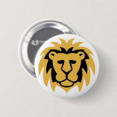 ライオンの金ゴールド 缶バッジ (正面&裏面)