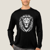 ライオンの雄叫びプライド:強さと名誉 トライブレンドTシャツ (正面)