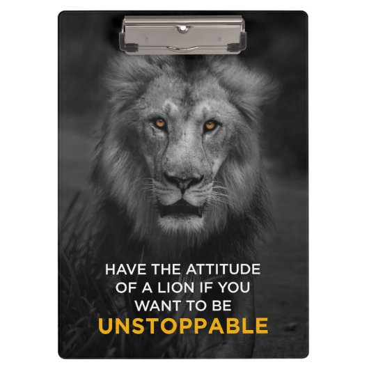 ライオンの非やる気を起こさせる停止 クリップボード (正面)