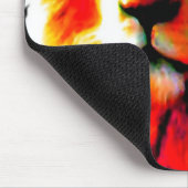 ライオンの頭赤い口 マウスパッド (コーナー)