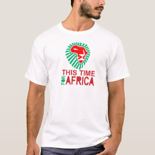ライオンの頭部アフリカWaka-wakaのための今回 Tシャツ