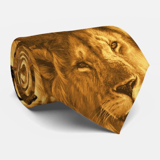 ライオンの頭部 ネクタイ (ロール)