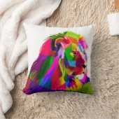 ライオンの頭（幾何学的なパターン） クッション (ブランケット)