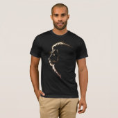 ライオンの顔のサイドドローイングTシャツ Tシャツ (正面フル)