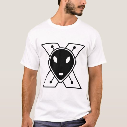 ライオンの顔の文字X Tシャツ (正面)