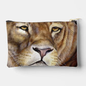 ライオンの顔素晴らし動物絵を描芸術 アクセサリーポーチ (裏面)