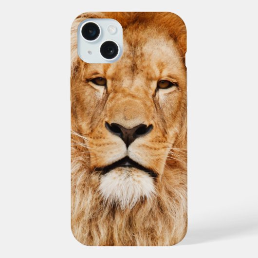 ライオンの顔 iPhoneケース (裏面)