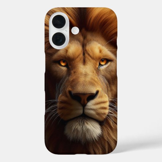 ライオンの顔 iPhone 16 ケース Case-Mate iPhoneケース (裏面)