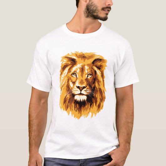 ライオンの顔 Tシャツ (正面)