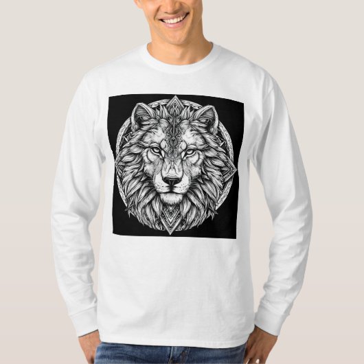 ライオンの顔 Tシャツ (正面)